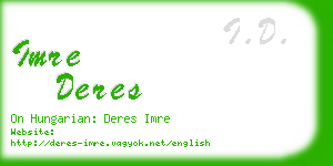 imre deres business card